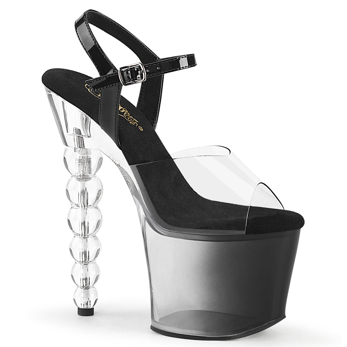 Clear on sale stacked heels