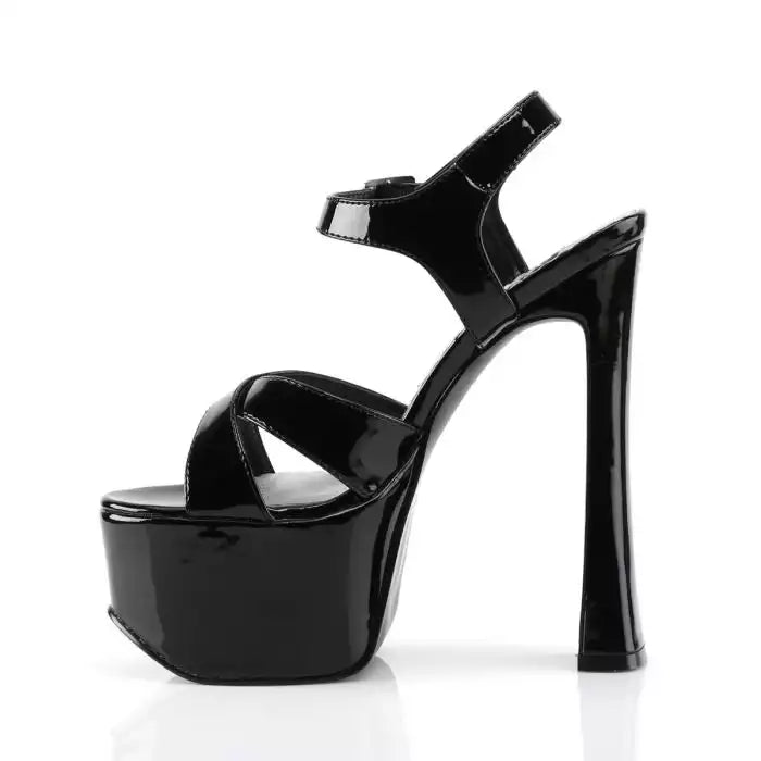 Devious Candy 40 Black Patent Kinky shoes